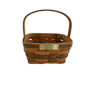 1987 Longaberger Christmas Collection Mistletoe Basket 7"L x 5"W x 3.5"H